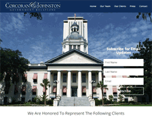 Tablet Screenshot of corcoranfirm.com
